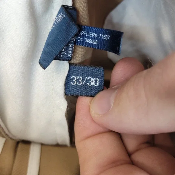 Polo Ralph Lauren Mens 33x30 Brown Preston Straight Mid Rise Trousers Preppy - Picture 5 of 10